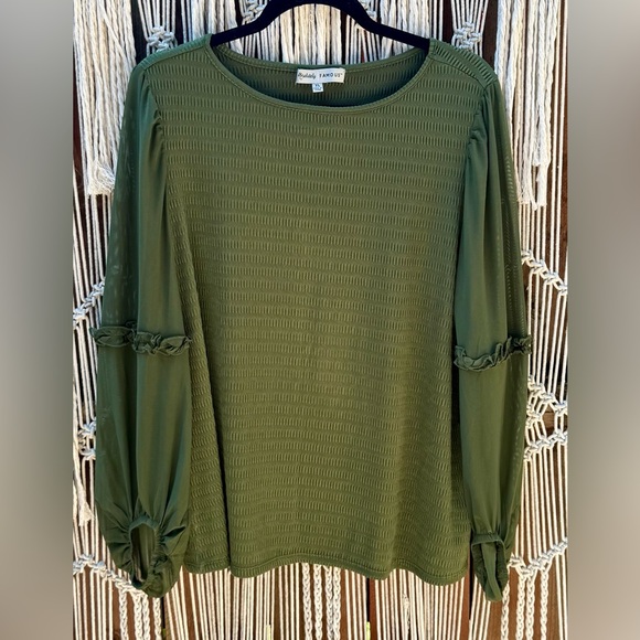 Cato Forest Green Textured Blouse. Never worn. Women’s size XL - Picture 1 of 4